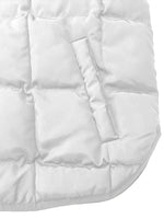 Pocketed Plaid Quilted Zip Up Winter Coat