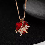 Heart-Shaped MOM Pendant Necklace