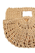Fame Braided Semi Circle Tote Bag