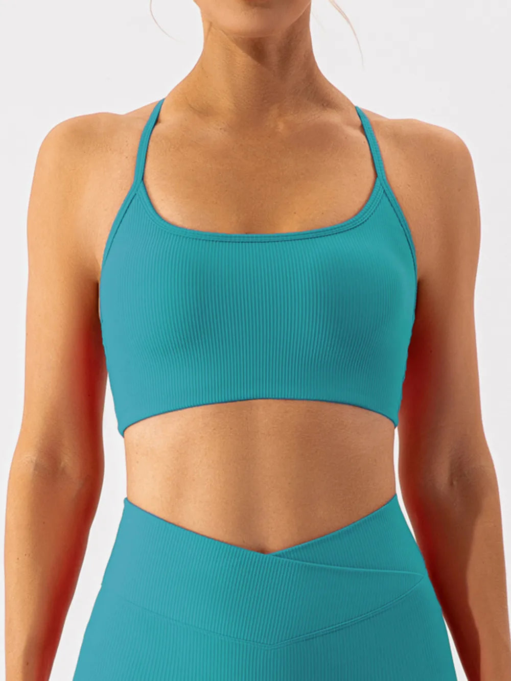 Spaghetti Strap Active Bra - Ladyez
