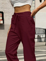 Elastic Waist Tapered Pants