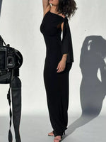 Sleeveless Maxi Dress with Draping Detail