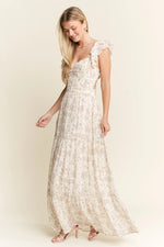Jade By Jane Full Size Ruffle Sleeve Tiered Maxi Dress Plus Size - Ladyez