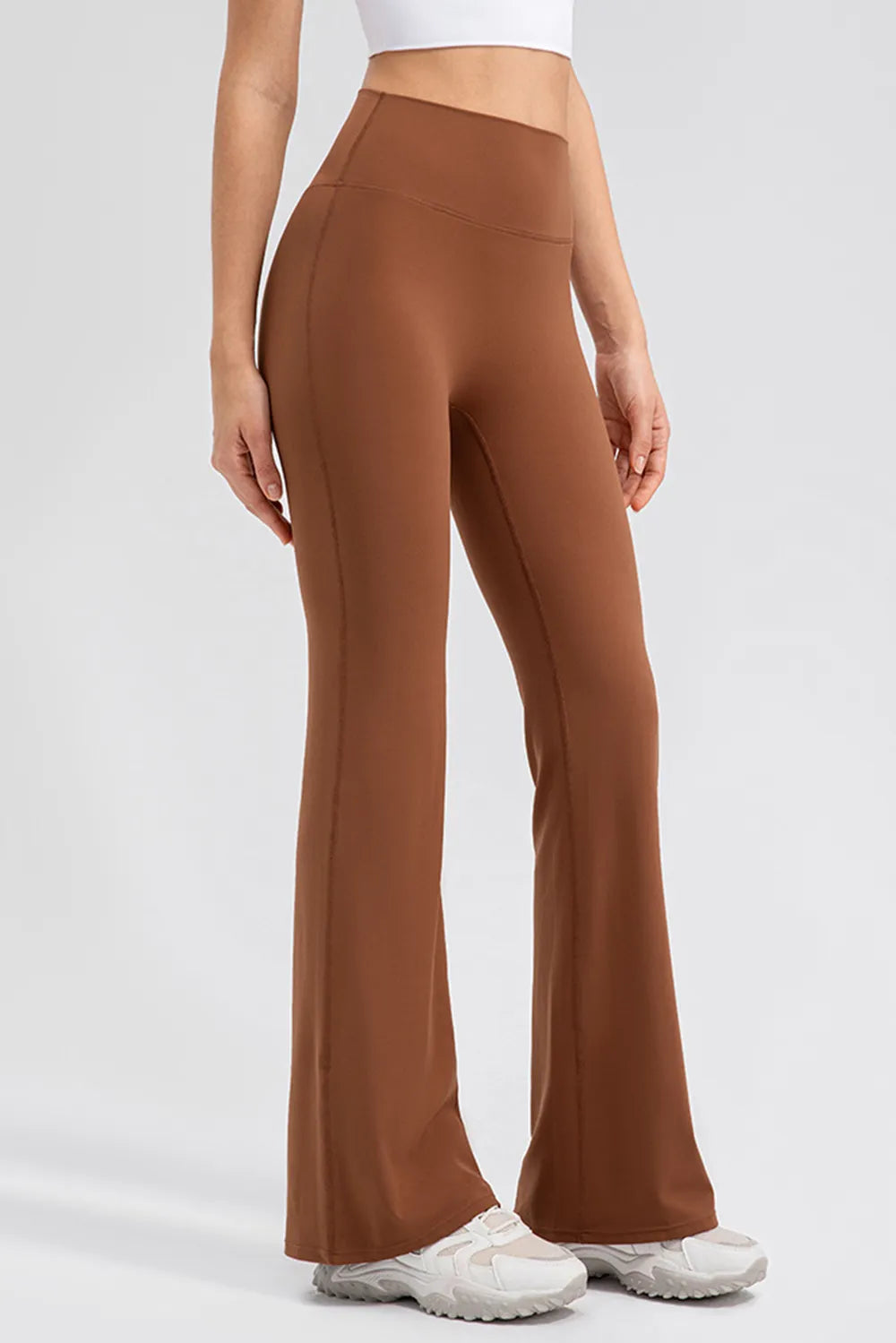 High Waist Straight Active Pants - Ladyez