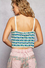 POL Cropped Crochet Cami with Scalloped Edge