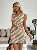 Single Shoulder Cutout Mini Dress