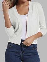 Viscose Blend Open Front Cardigan