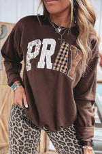 Plaid 'PRAY' Crew Neck Sweatshirt
