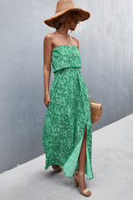 Strapless Split Maxi Dress - Ladyez