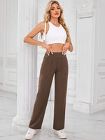 Lovelet High Waist Active Pants with Pockets - Ladyez