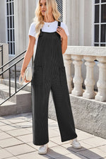 Lovelet Square Neck Wide Strap Overalls with Pockets
