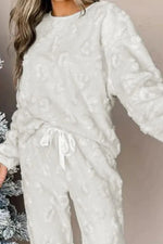 Round Neck Long Sleeve Top and Pants Lounge Set - Ladyez