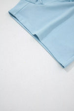 Solid Color Loose Tee Drawstring Shorts 2pcs Outfit Set