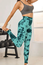 Tie-Dye High Waist Active Leggings - Ladyez