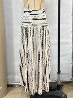 Smocked Asymmetrical Hem Skirt