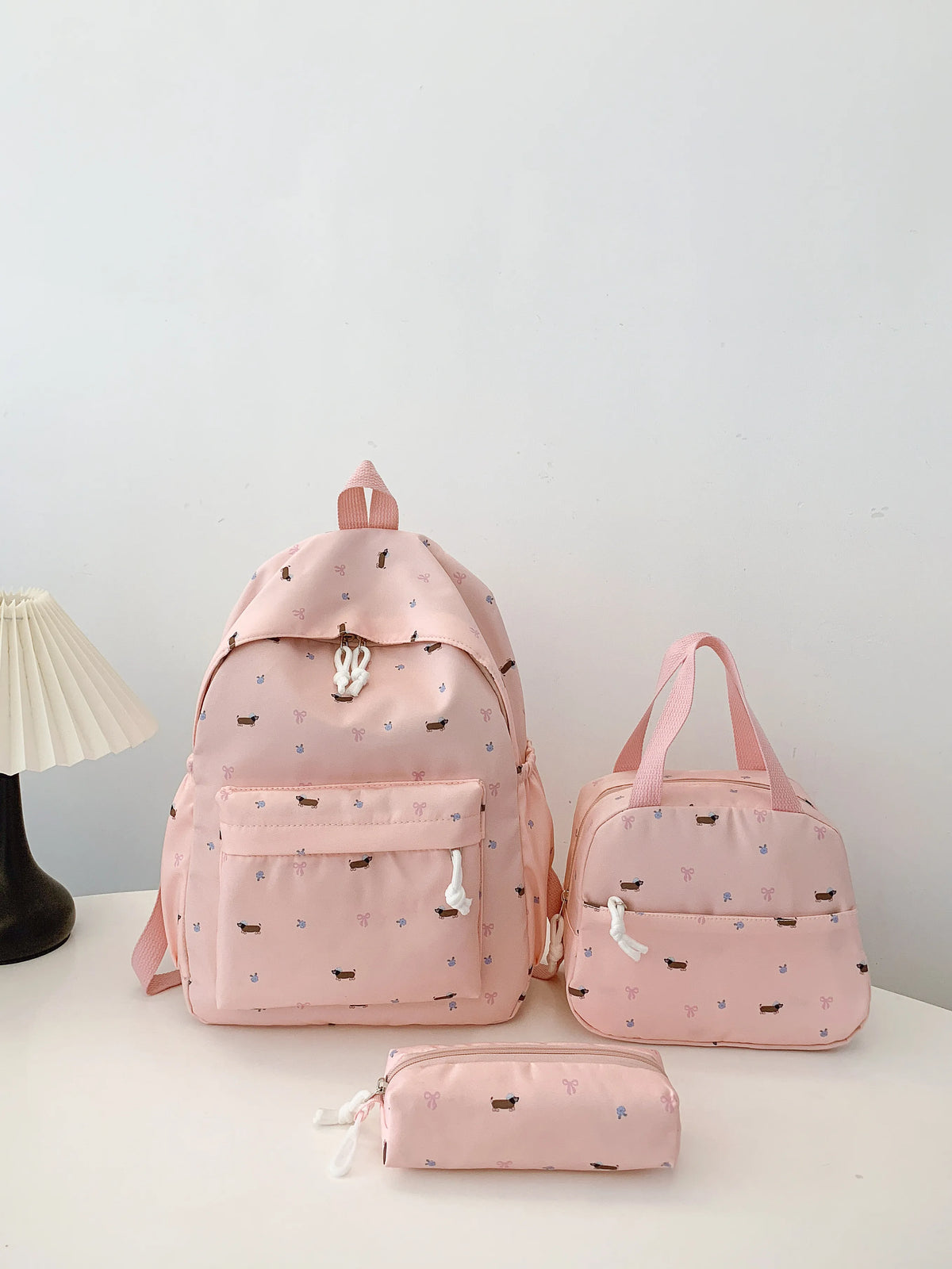 3-Piece Daisy Print Canvas Bag Set - Ladyez