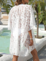 Crochet Open Front Cover-Up - Ladyez