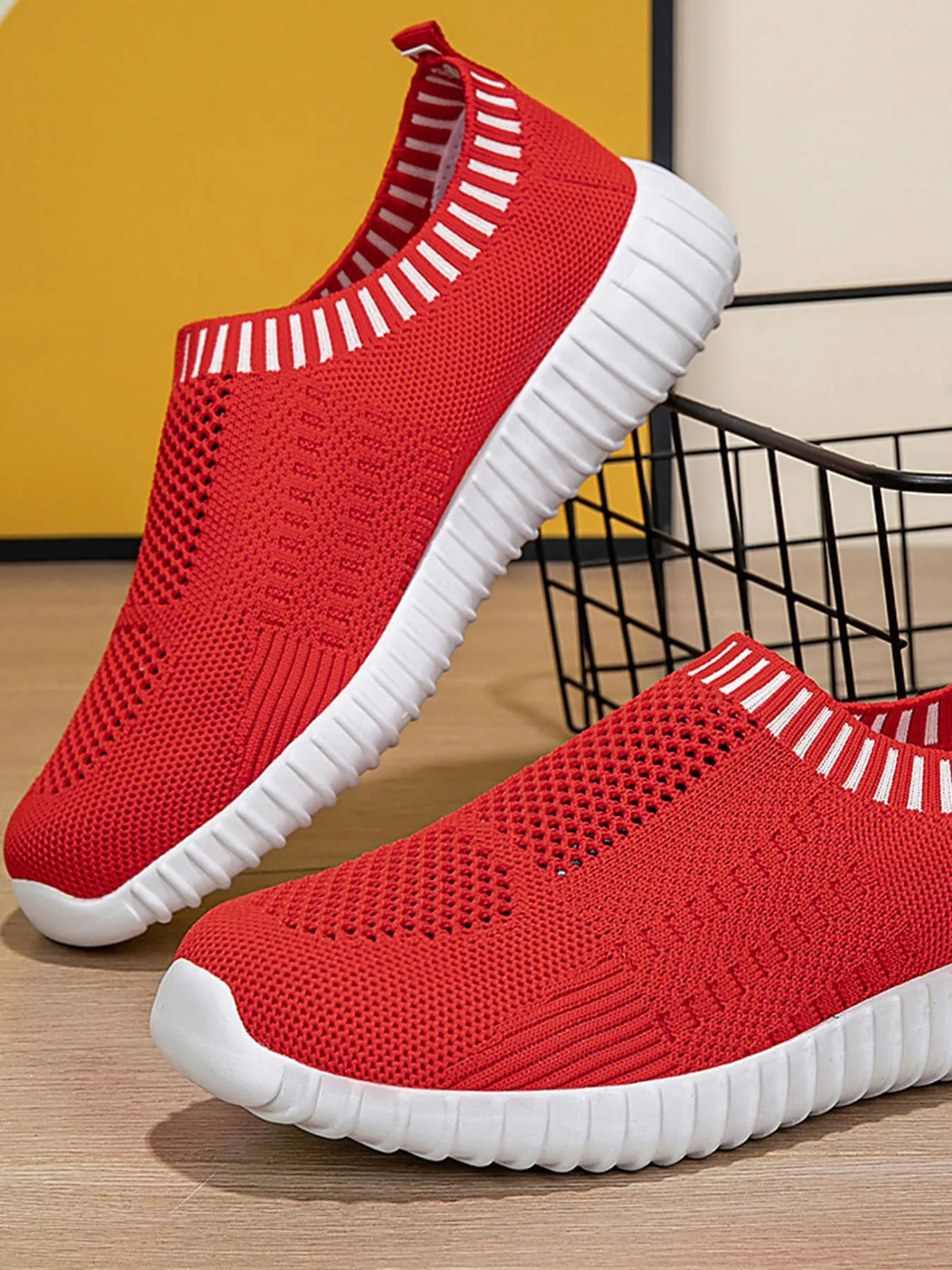 Breathable Knit Slip-On Athletic - Ladyez