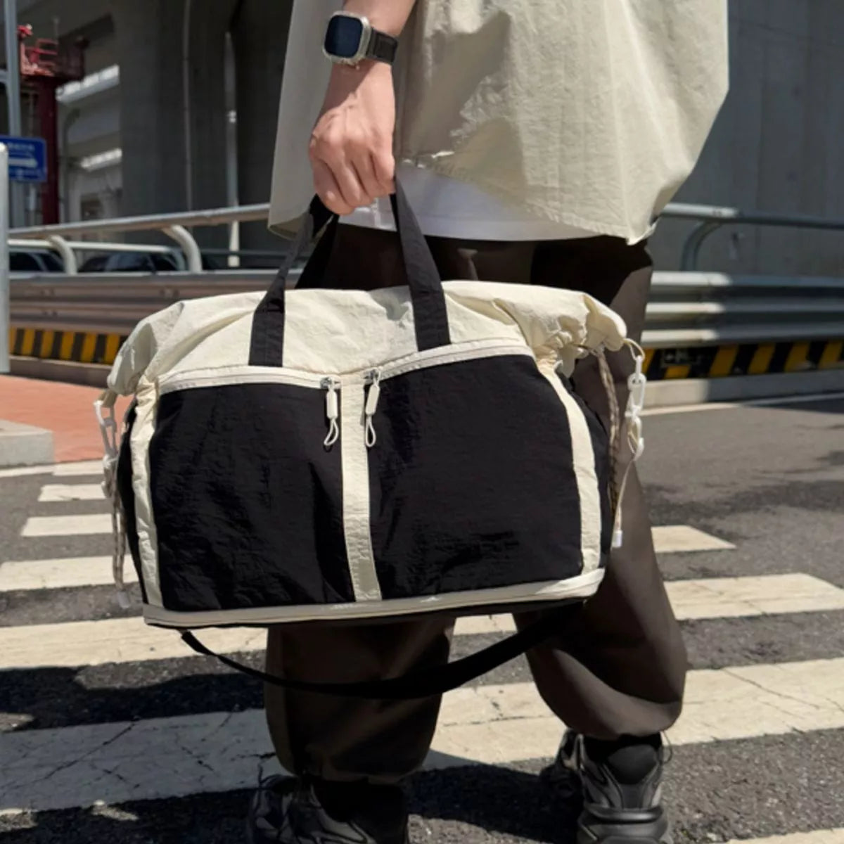 Color Block Travel Bag
