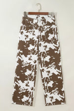 Abstract Pattern Regular Fit Full-Length Western Style Jeans