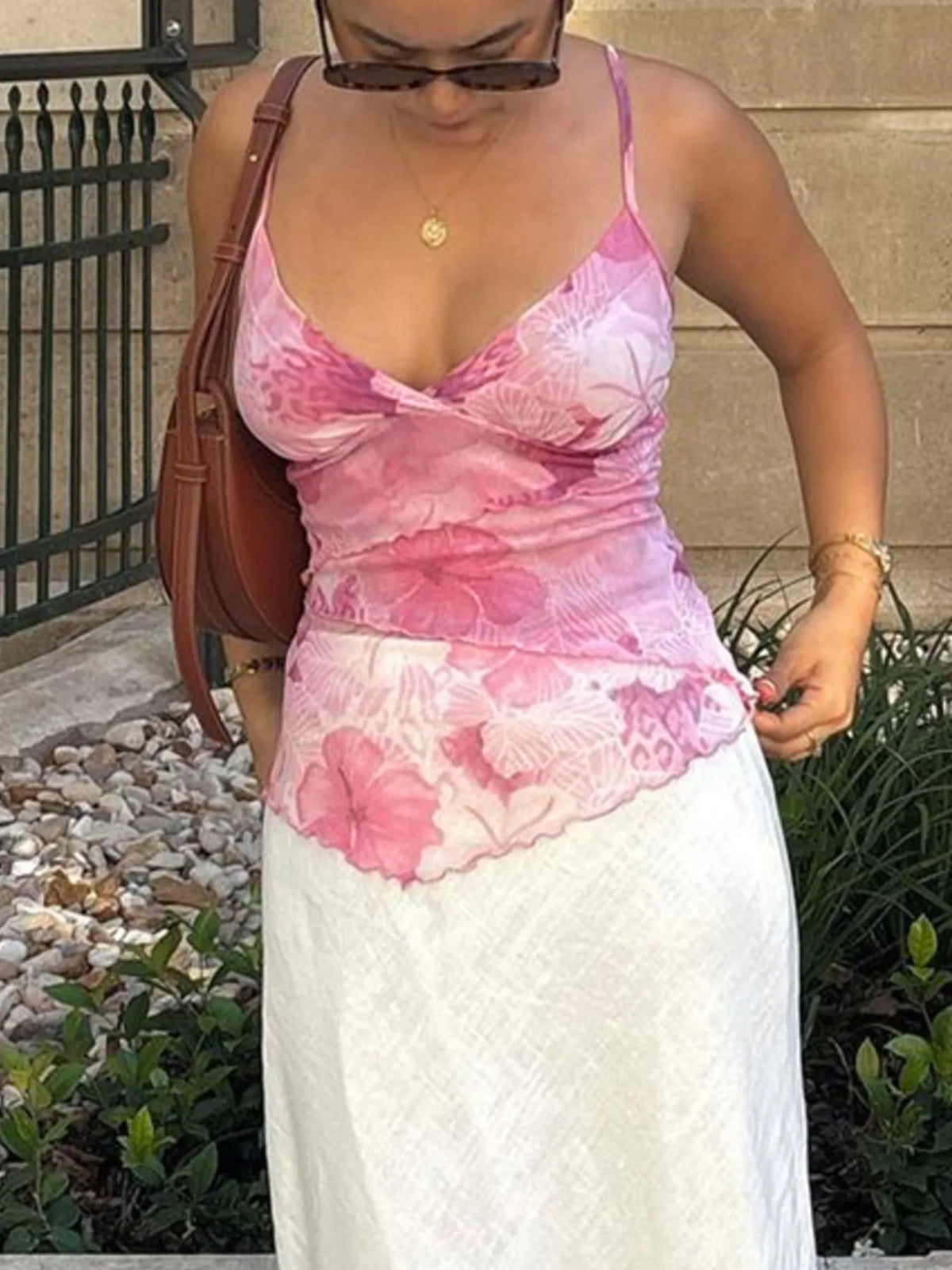 Floral Print Cami Top - Ladyez