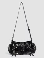 Rivet Embellished Shoulder Bag