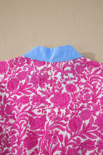 Floral Print Ruffle Cap Sleeve Dress