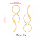 Alloy Spiral Drop Earrings