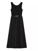 Round Neck Sleeveless Midi Dress