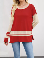 Color Block Side Slit Sweater