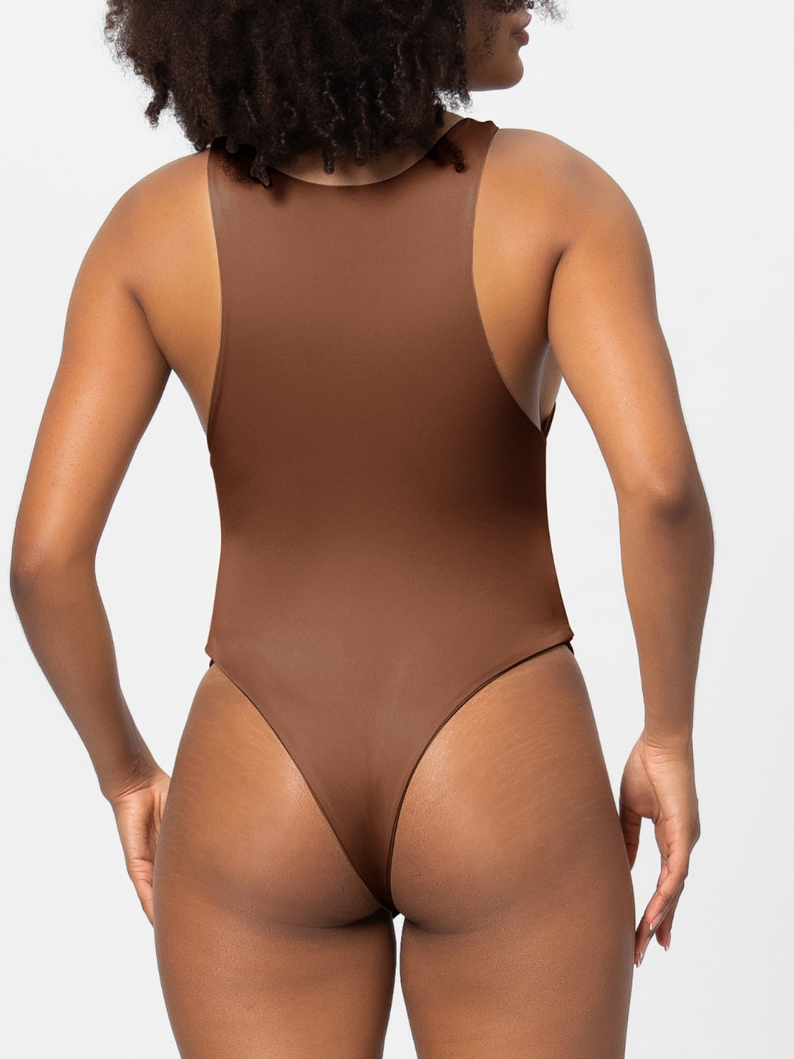 Full Size Round Neck Wide Strap Bodysuit - Ladyez