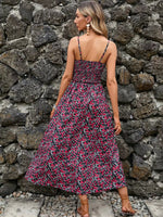 Paisley Print Spaghetti Strap Midi Dress