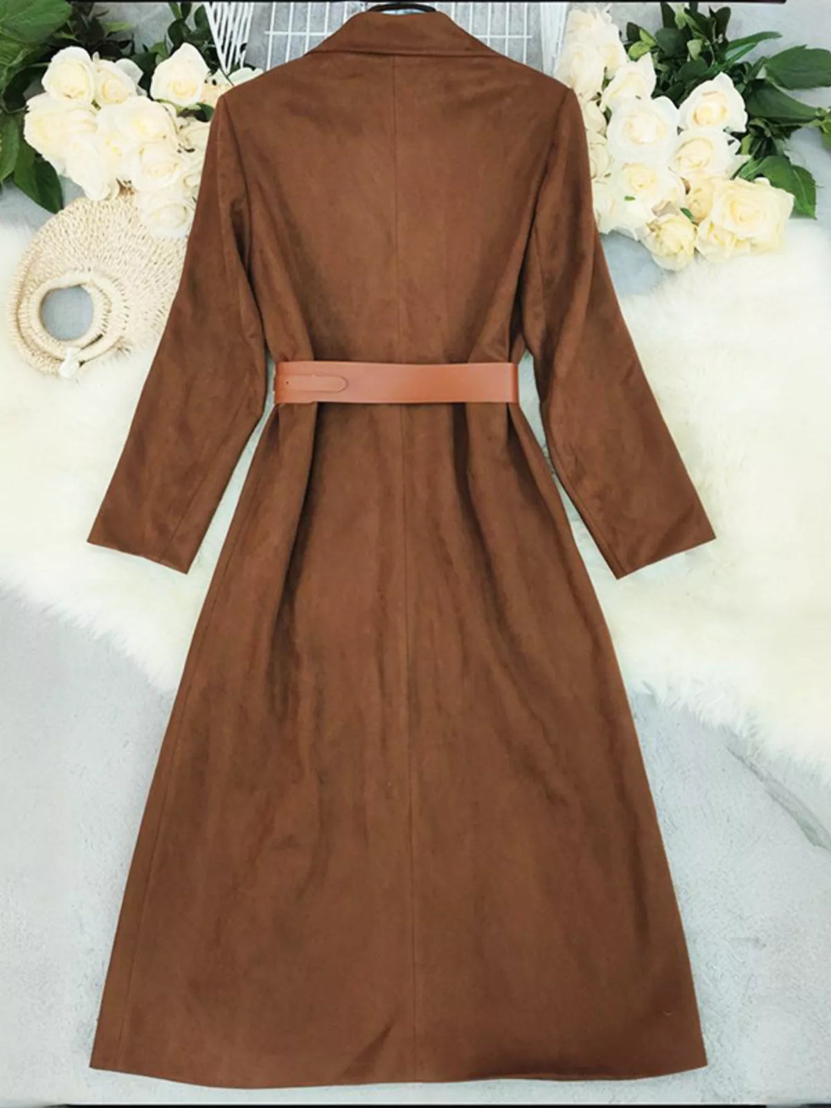 Lapel Collar Longline Outerwear