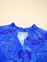 Ruffled Hem Short Sleeve Flowy Mini Dress