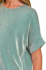 Zenana Corded Rib Short Sleeve T-Shirt