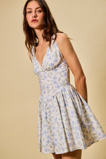 SO ME Froal Print Fit and Flare Dress