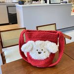 Cute Dog Plush Crossbody Bag