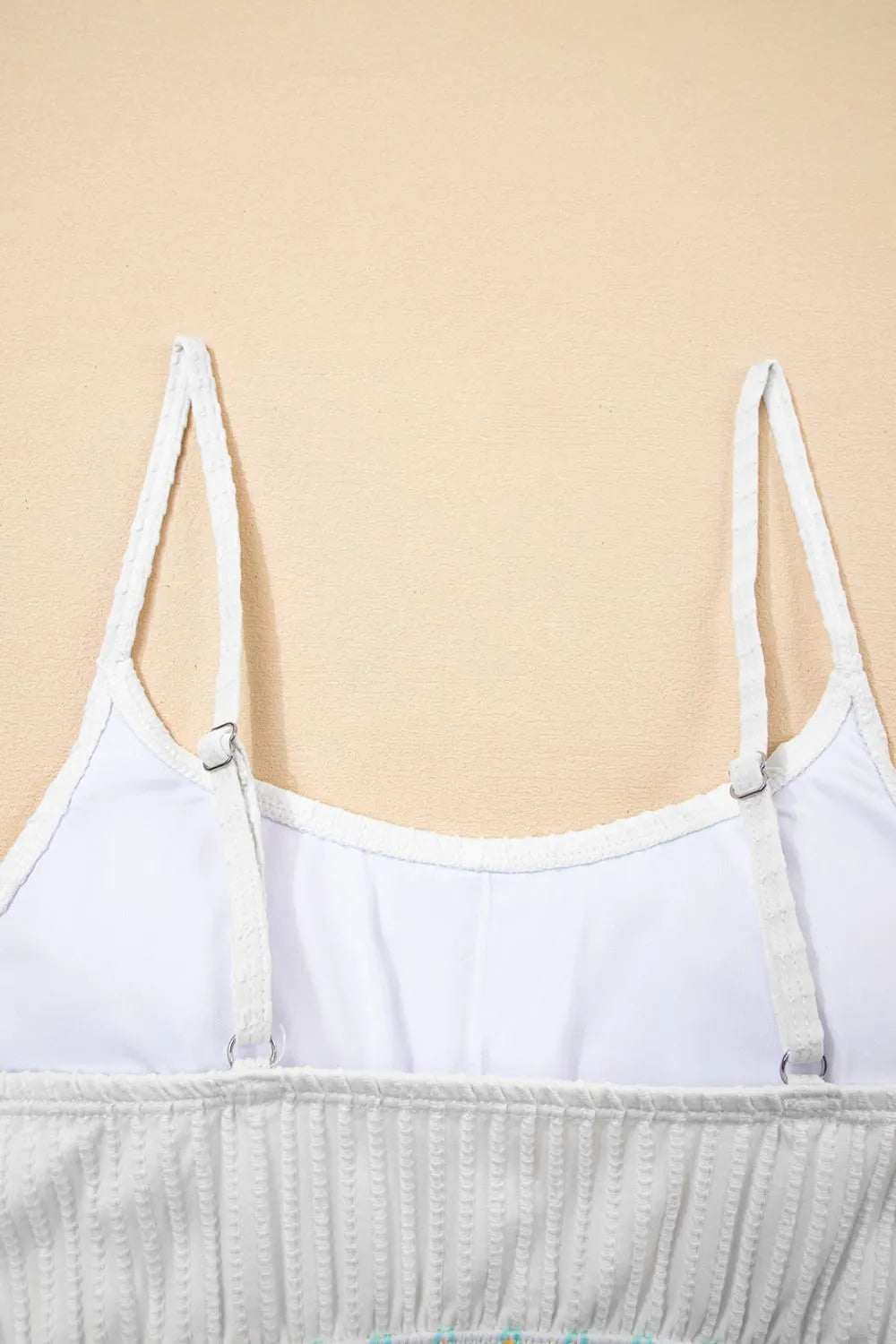 Textured Contrast Banding Bikini High Waist 2pcs Swimsuit - Ladyez