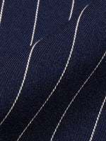 Striped Double-Breasted Blazer & Wide Leg Pants Set