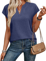 Notched Short Sleeve T-Shirt