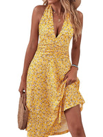 Printed Halter Neck Dress