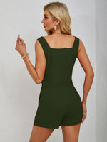 Square Neck Wide Strap Tank and Shorts Set