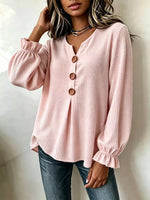 Waffle Knit Long Sleeve Top