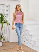 Textured Round Neck Tank