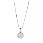 925 Sterling Silver Cat's Eye Stone Pendant Necklace
