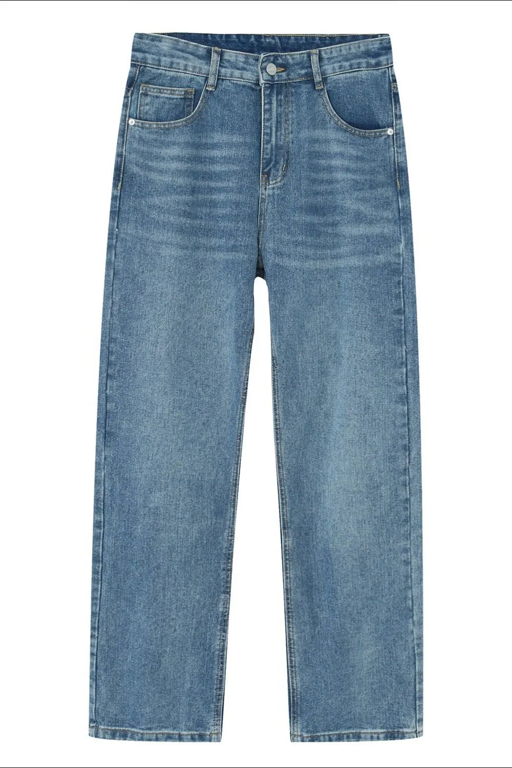 Straight Leg Jeans with Pockets