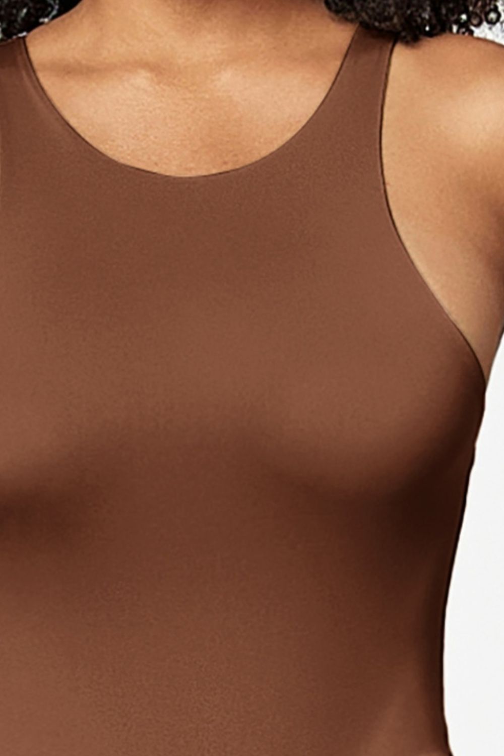 Full Size Round Neck Wide Strap Bodysuit - Ladyez