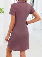 Johnny Collar Short Sleeve Dress