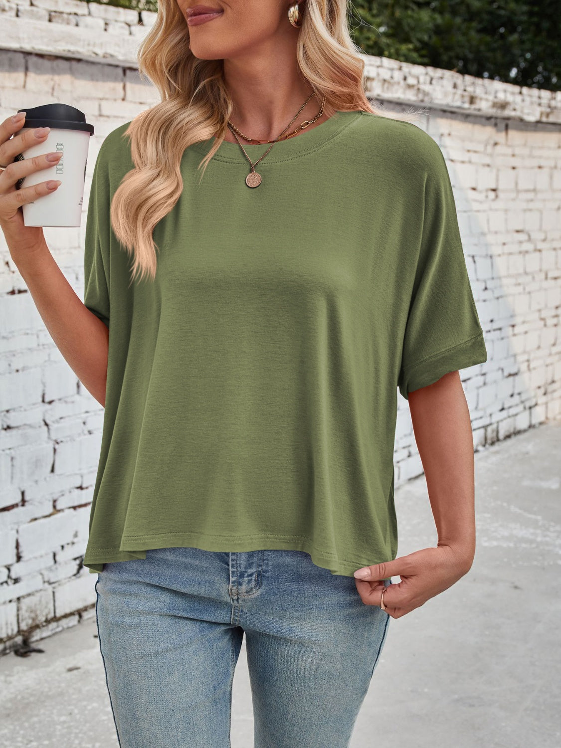 Lovelet Round Neck Half Sleeve T-Shirt - Ladyez
