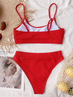 Scoop Neck Spaghetti Strap Two-Piece Swim Set - Ladyez